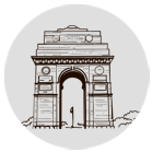 Vector image of India Gate