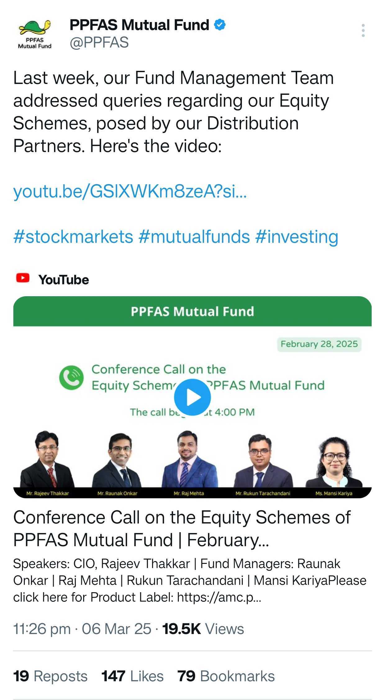 Equity Conference Call 