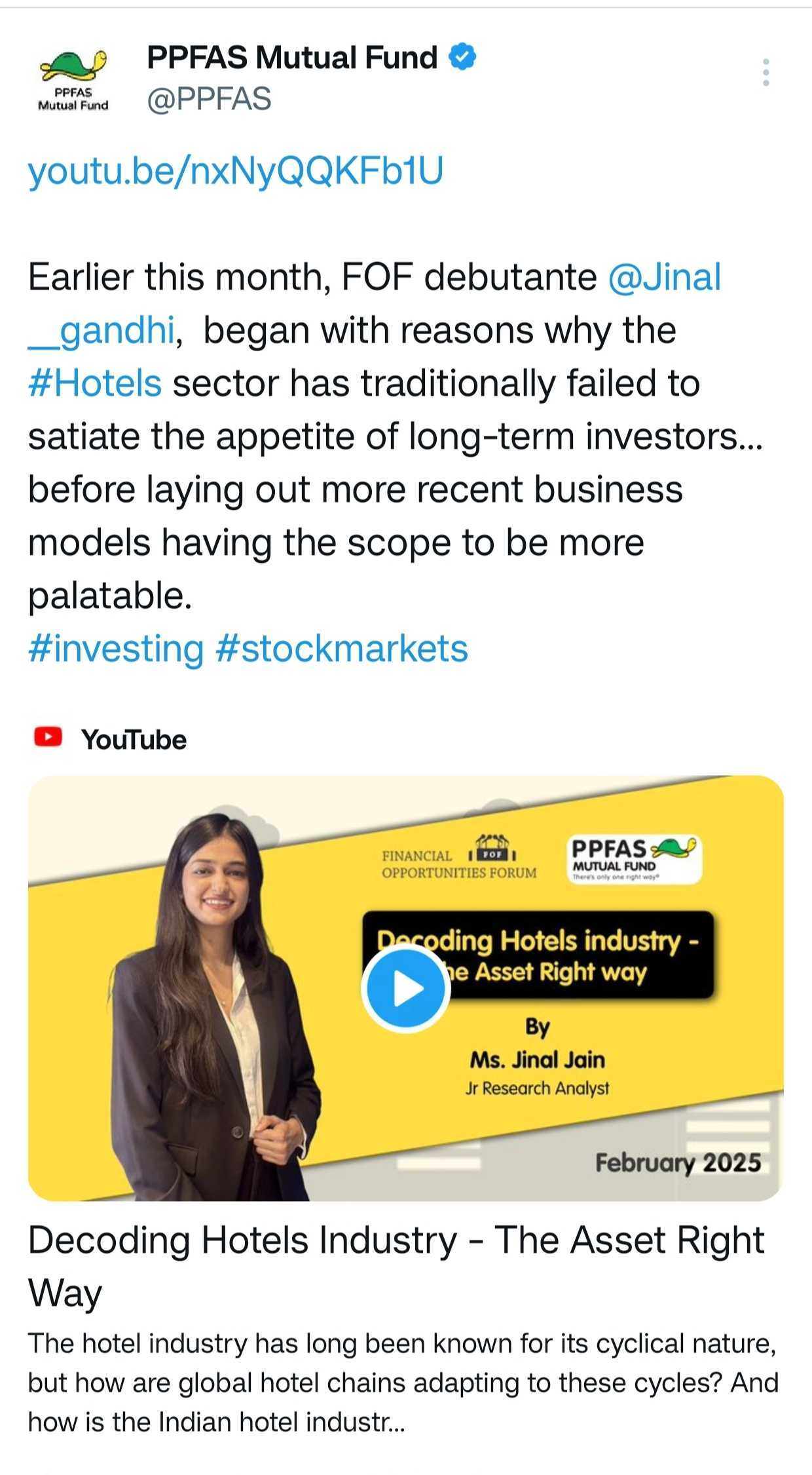 Decoding Hotels industry -The Asset Right way