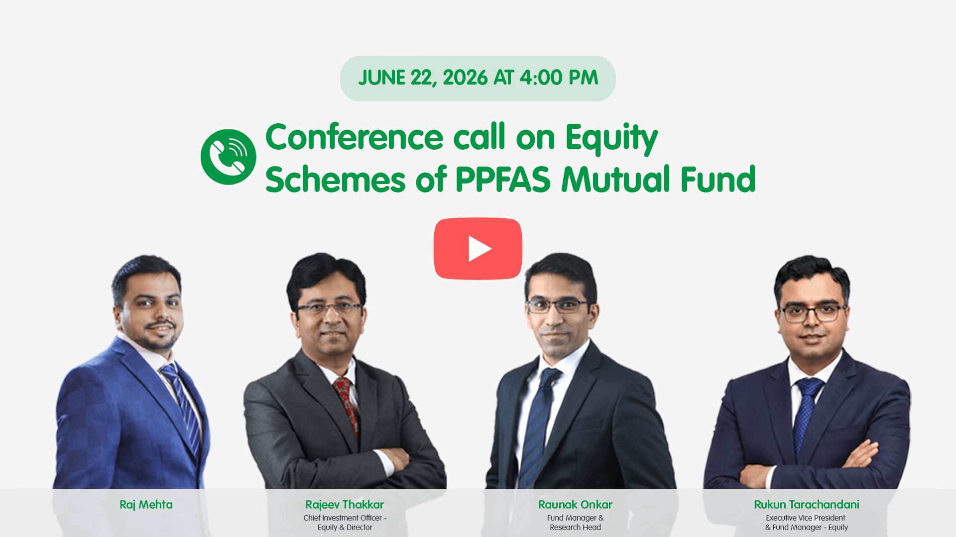 Conference Call on the Equity Schemes of PPFAS Mutual Fund